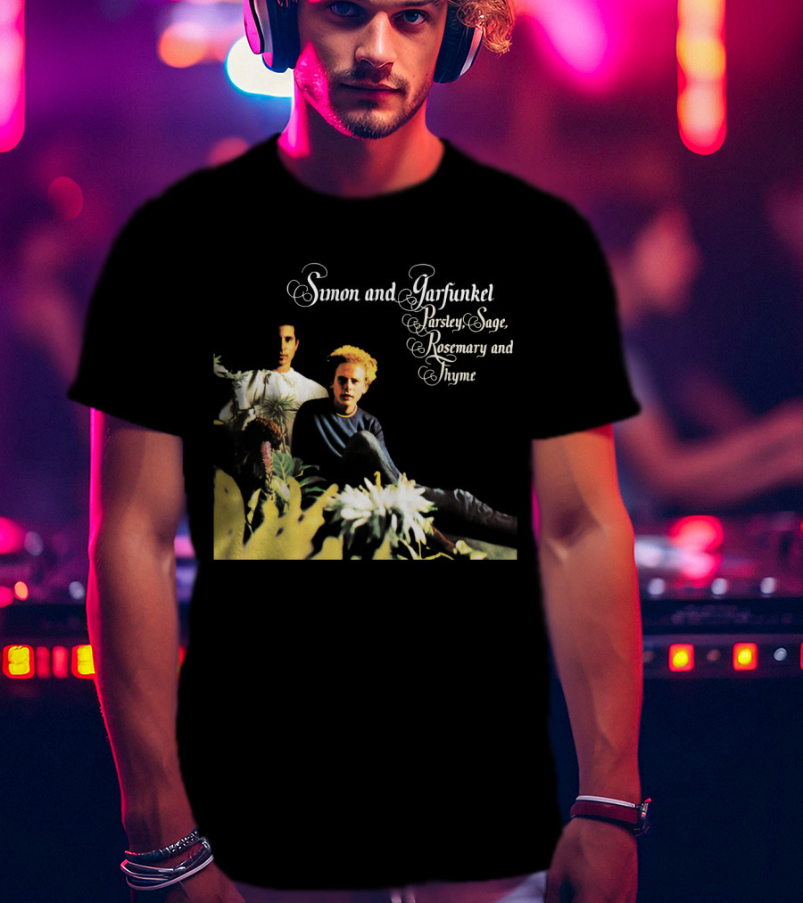 Simon And Garfunkel Parsley Sage Rosemary And Thyme Album Cover T-Shirt