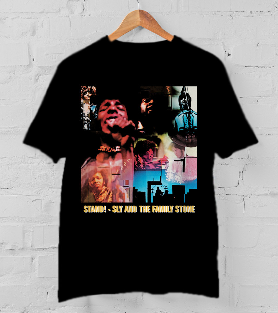 Stand Sly And The Family Stone Vintage Collage T-Shirt