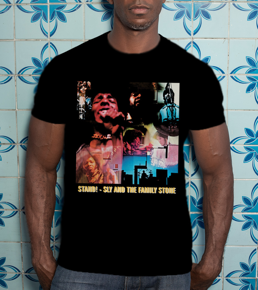 Stand Sly And The Family Stone Vintage Collage T-Shirt