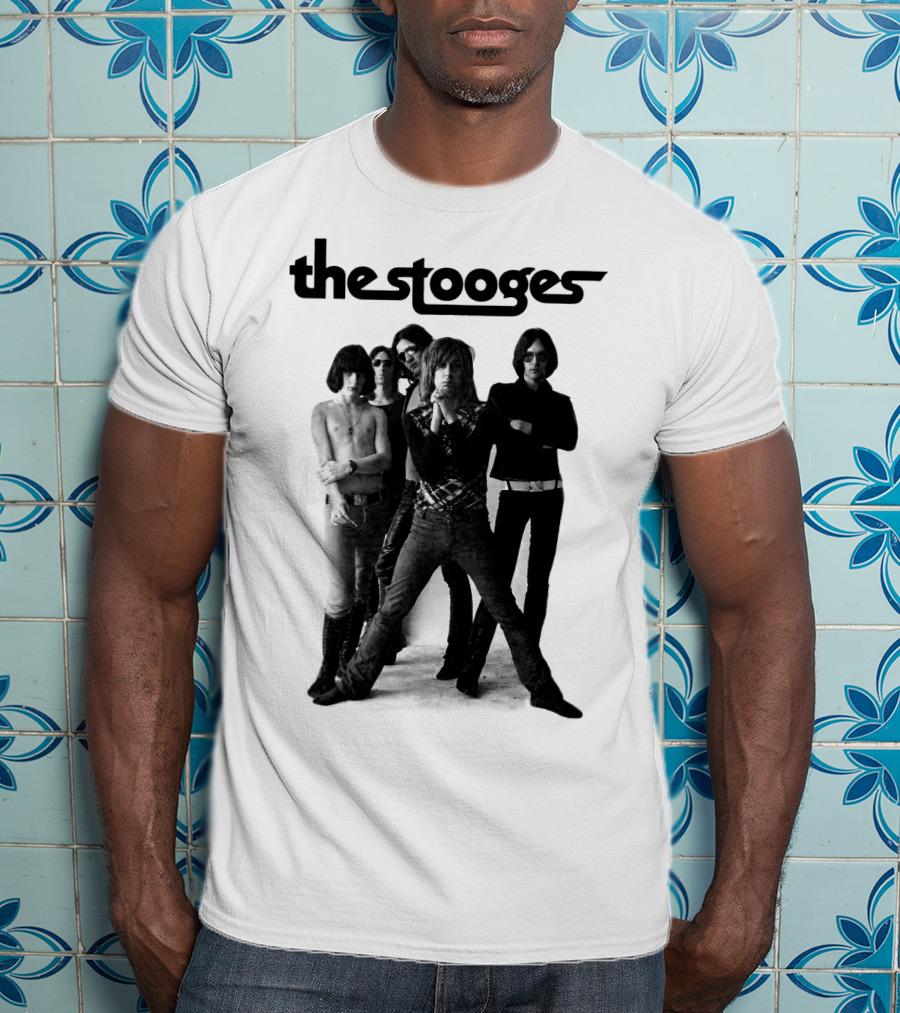 The Stooges Band Classic Black And White Photo T-Shirt