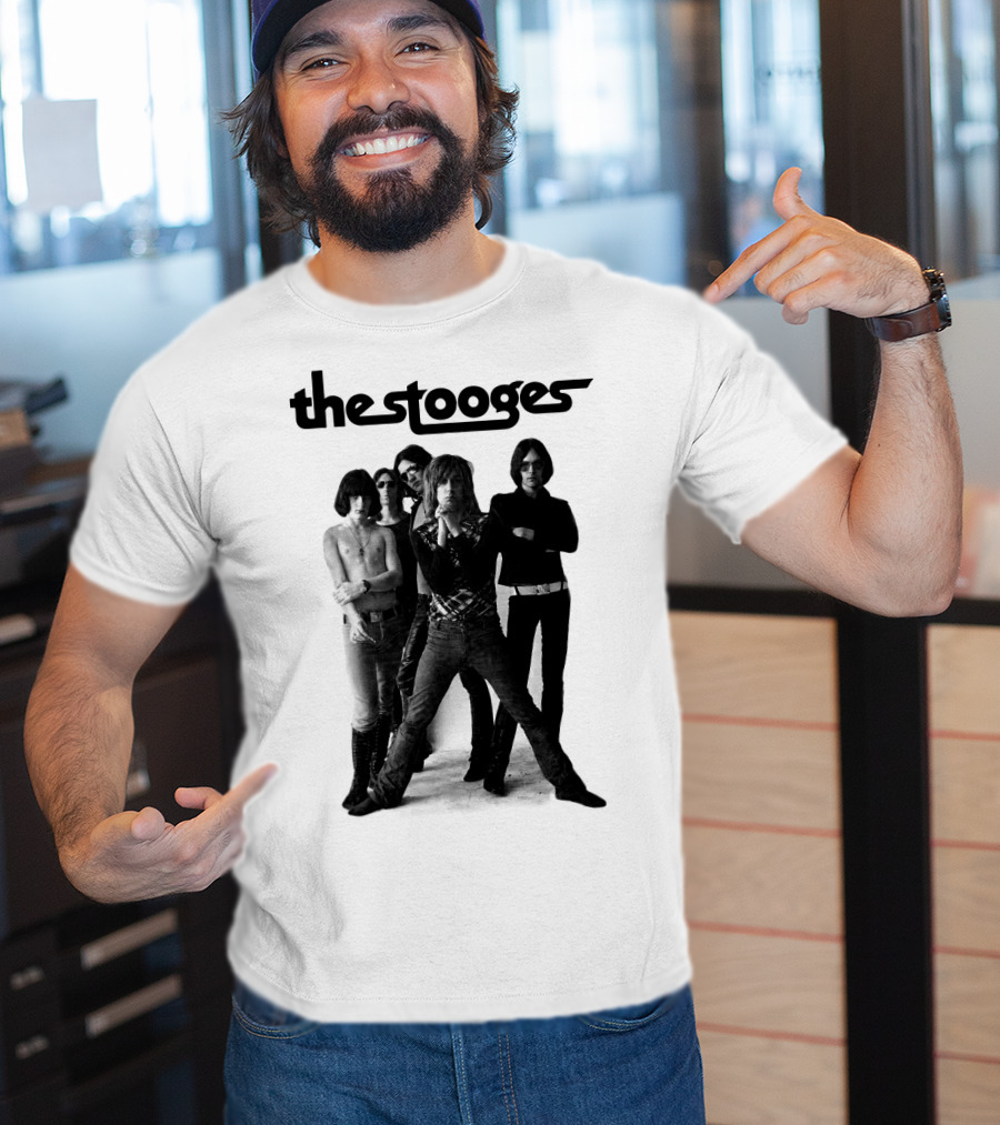 The Stooges Band Classic Black And White Photo T-Shirt