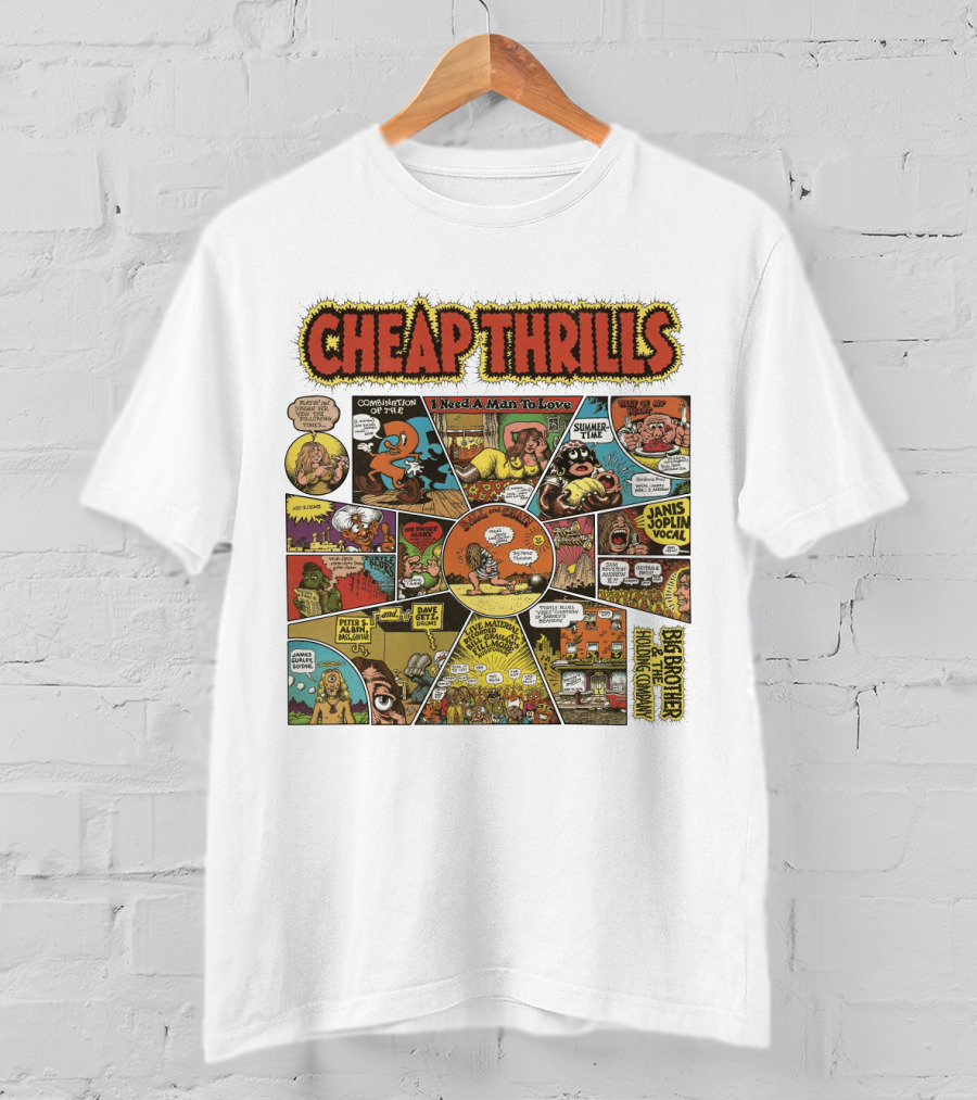 Cheap Thrills Big Brother And The Holding Company Janis Joplin I Need A Man To Love Combinations Of The Two Summer Time T-Shirt