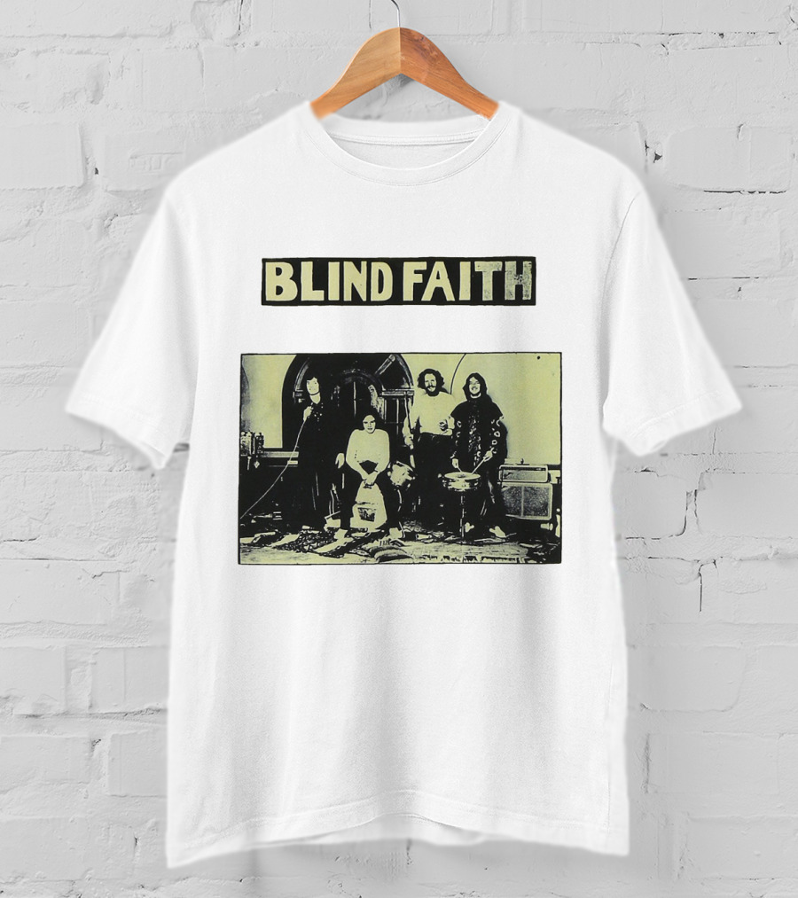Blind Faith Band Photo Classic Black And White Image T-Shirt