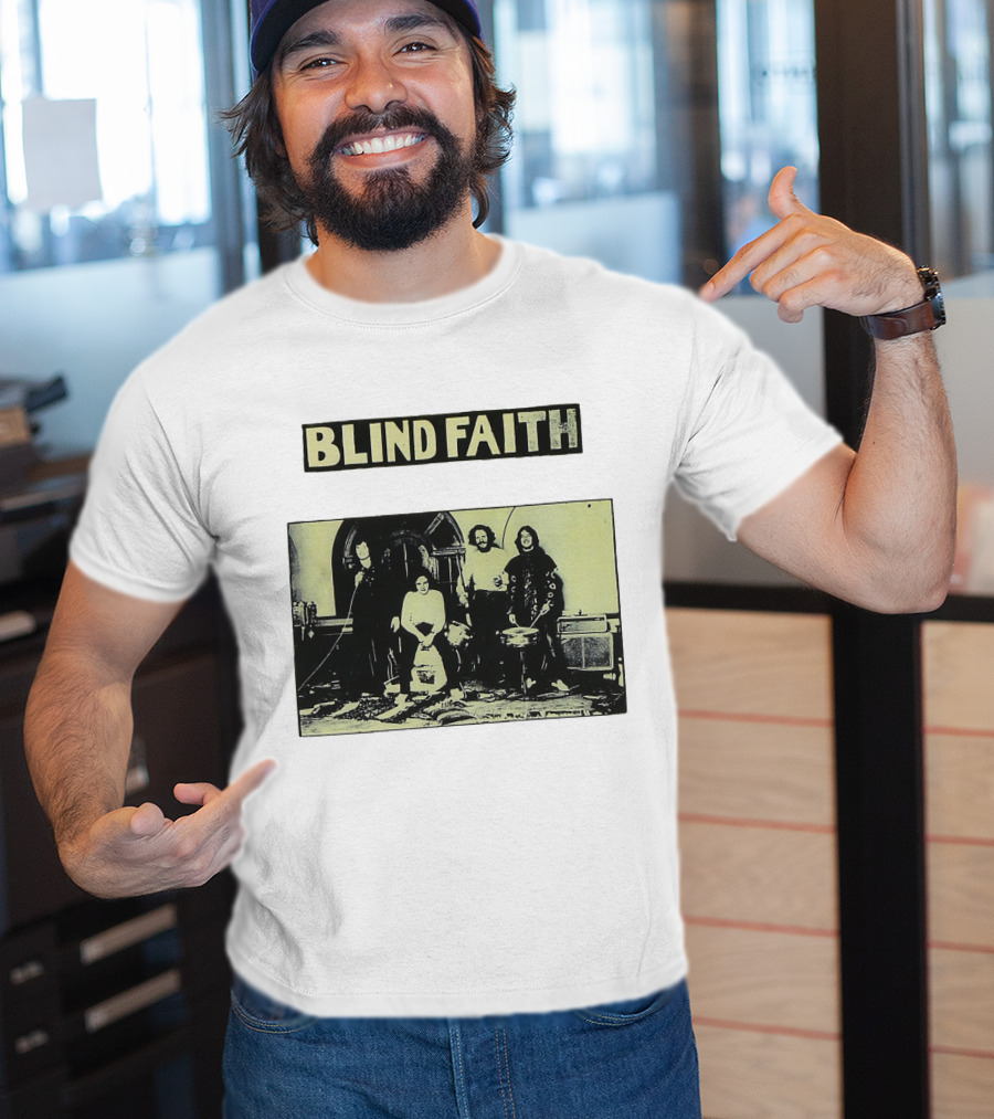 Blind Faith Band Photo Classic Black And White Image T-Shirt