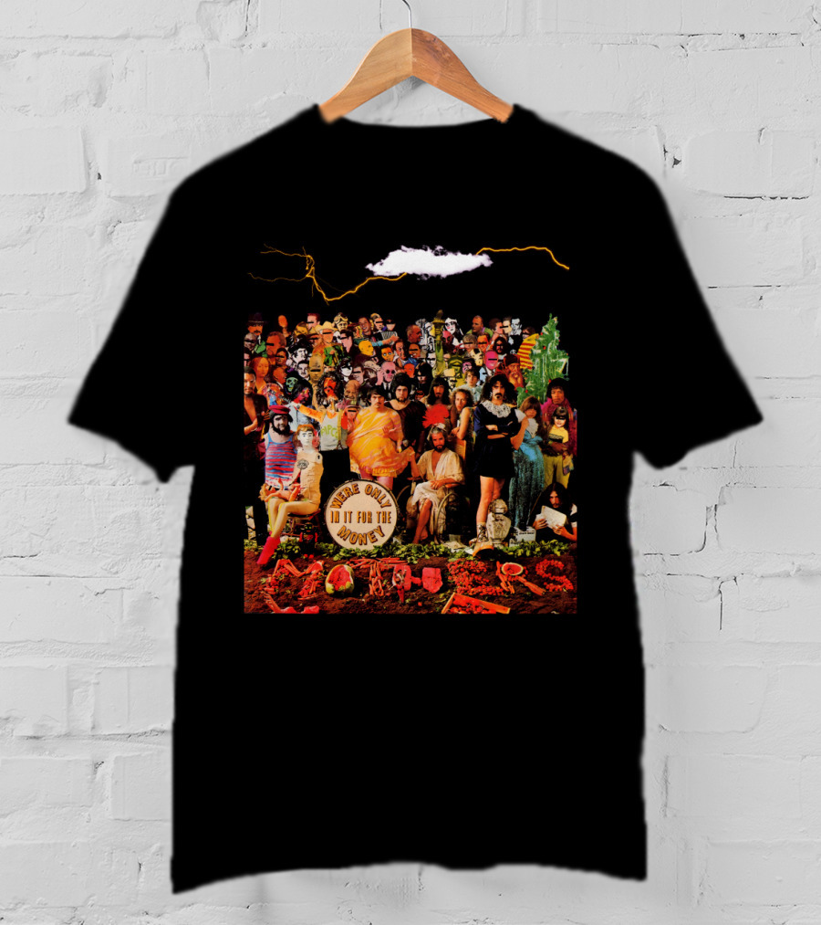 Frank Zappa We're Only In It For The Money Album Cover Collage Style T-Shirt