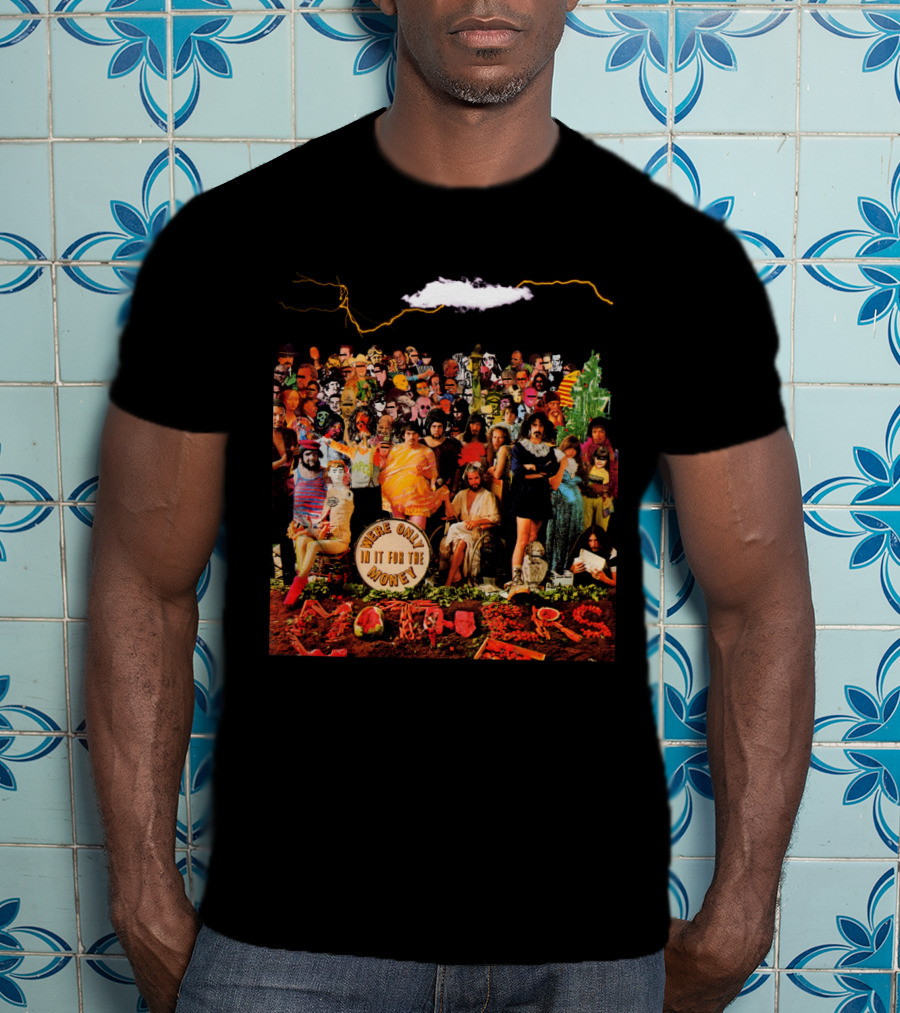 Frank Zappa We're Only In It For The Money Album Cover Collage Style T-Shirt