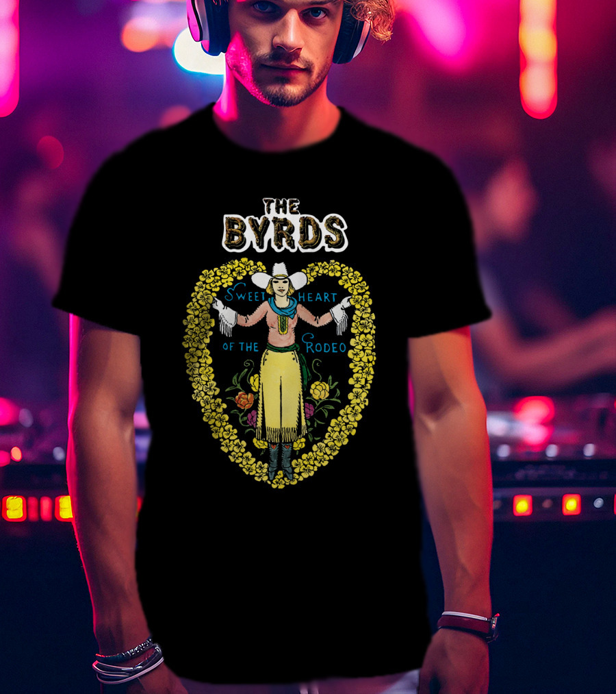 The Byrds Sweetheart Of The Rodeo Floral Western T-Shirt