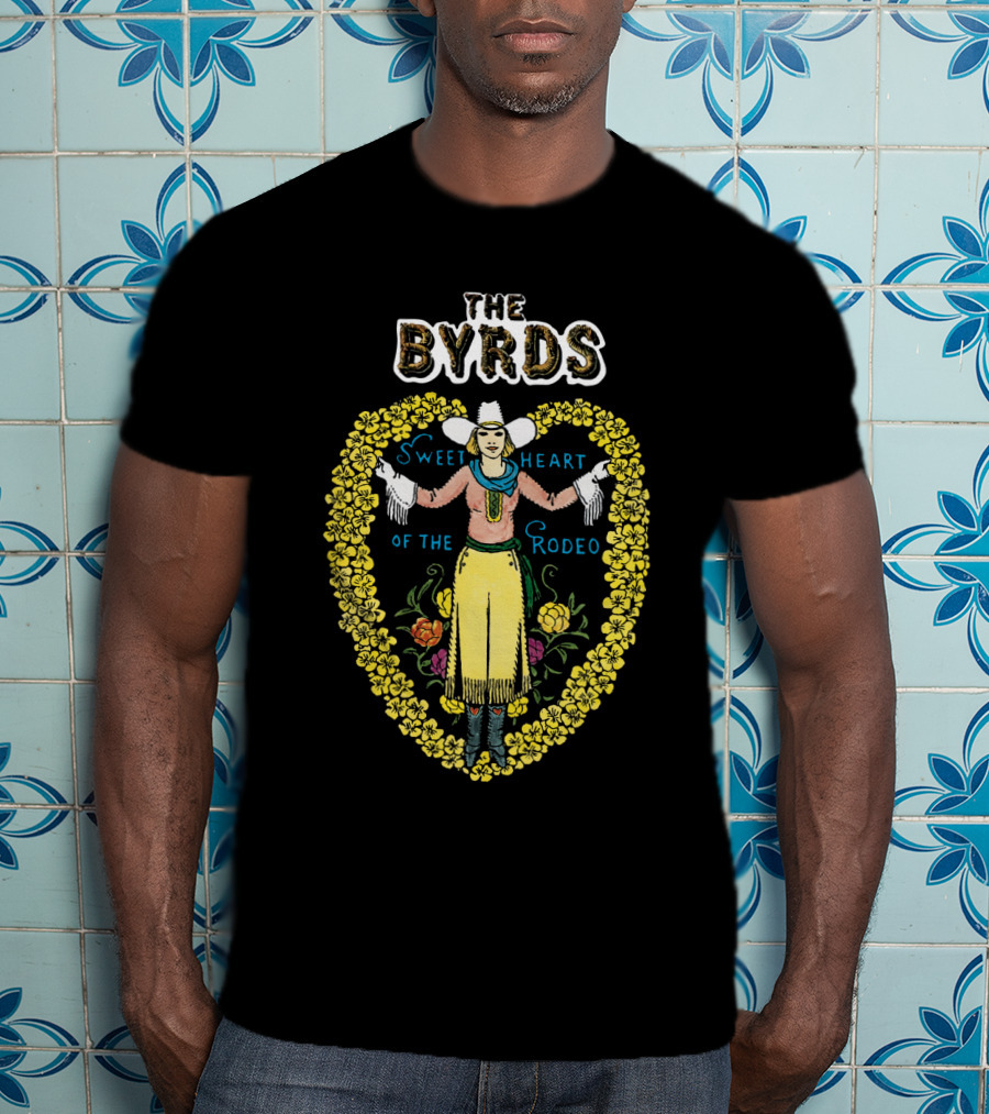 The Byrds Sweetheart Of The Rodeo Floral Western T-Shirt
