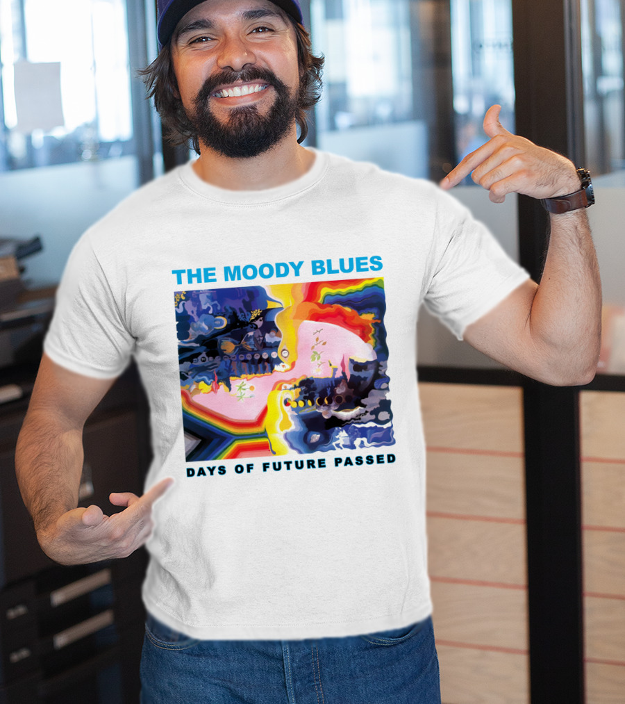 THE MOODY BLUES DAYS OF FUTURE PASSED Psychedelic Album Cover T-Shirt