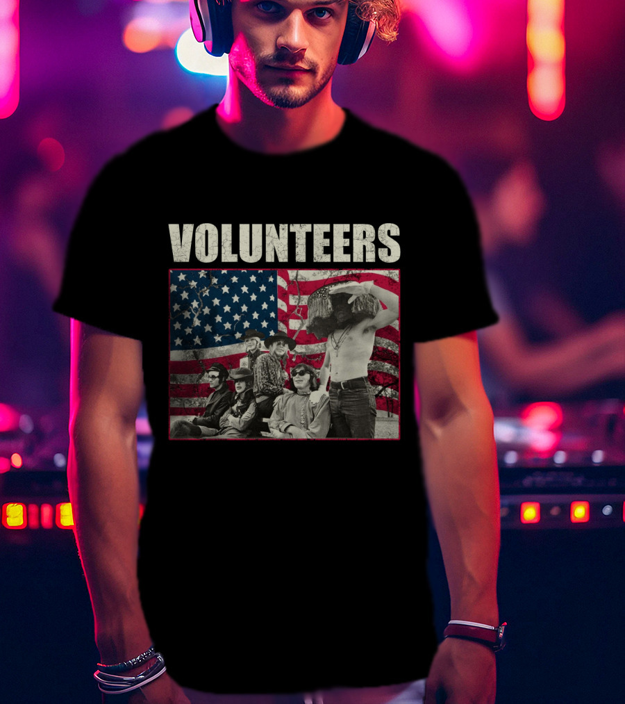 Jefferson Airplane Volunteers American Flag T-Shirt