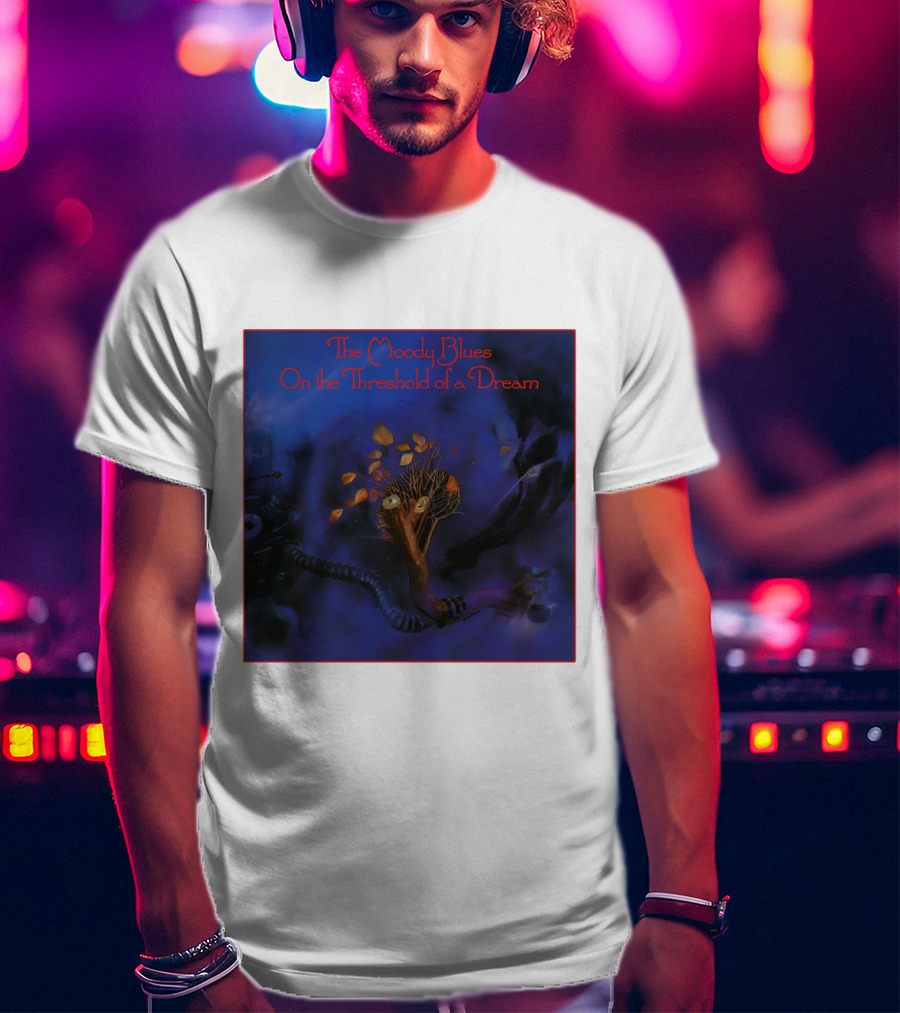 The Moody Blues On The Threshold Of A Dream Album Art With Tree And Cosmic T-Shirt