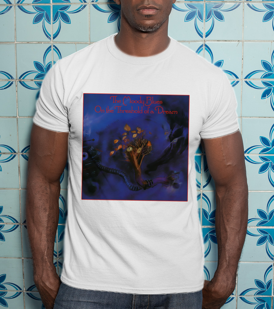 The Moody Blues On The Threshold Of A Dream Album Art With Tree And Cosmic T-Shirt