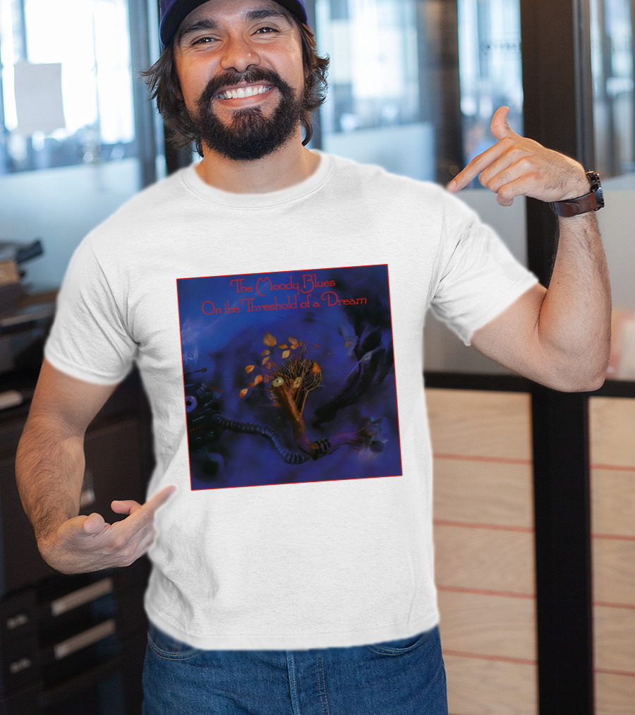 The Moody Blues On The Threshold Of A Dream Album Art With Tree And Cosmic T-Shirt