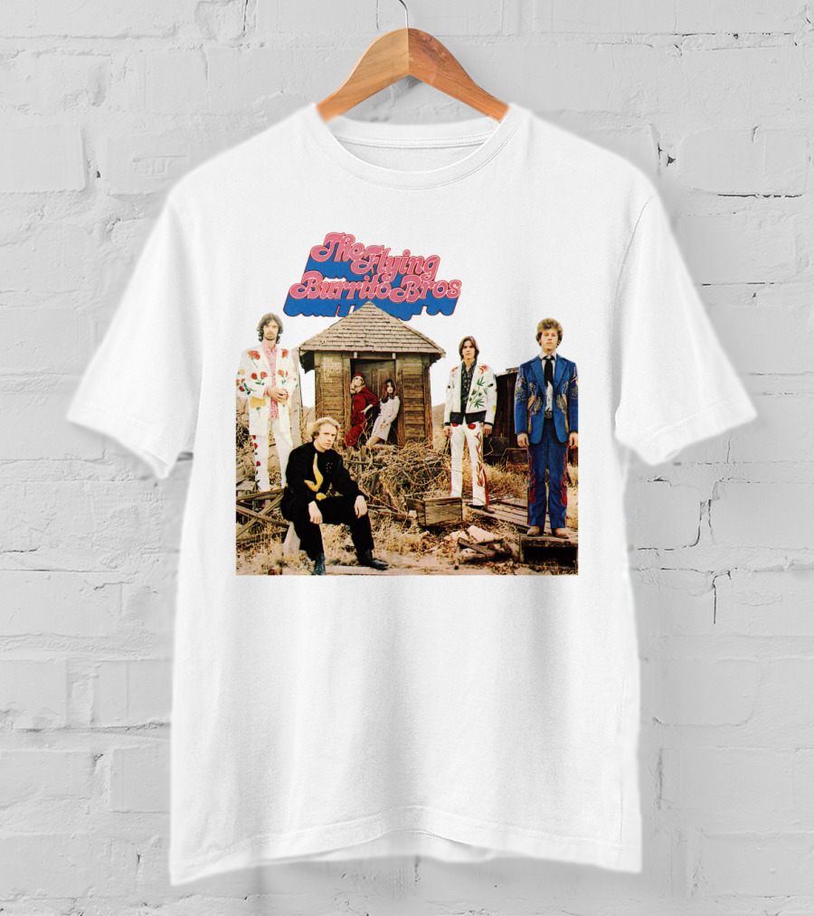 The Flying Burrito Bros The Gilded Palace Of Sin Album Cover Band Members In Colorful Suits T-Shirt