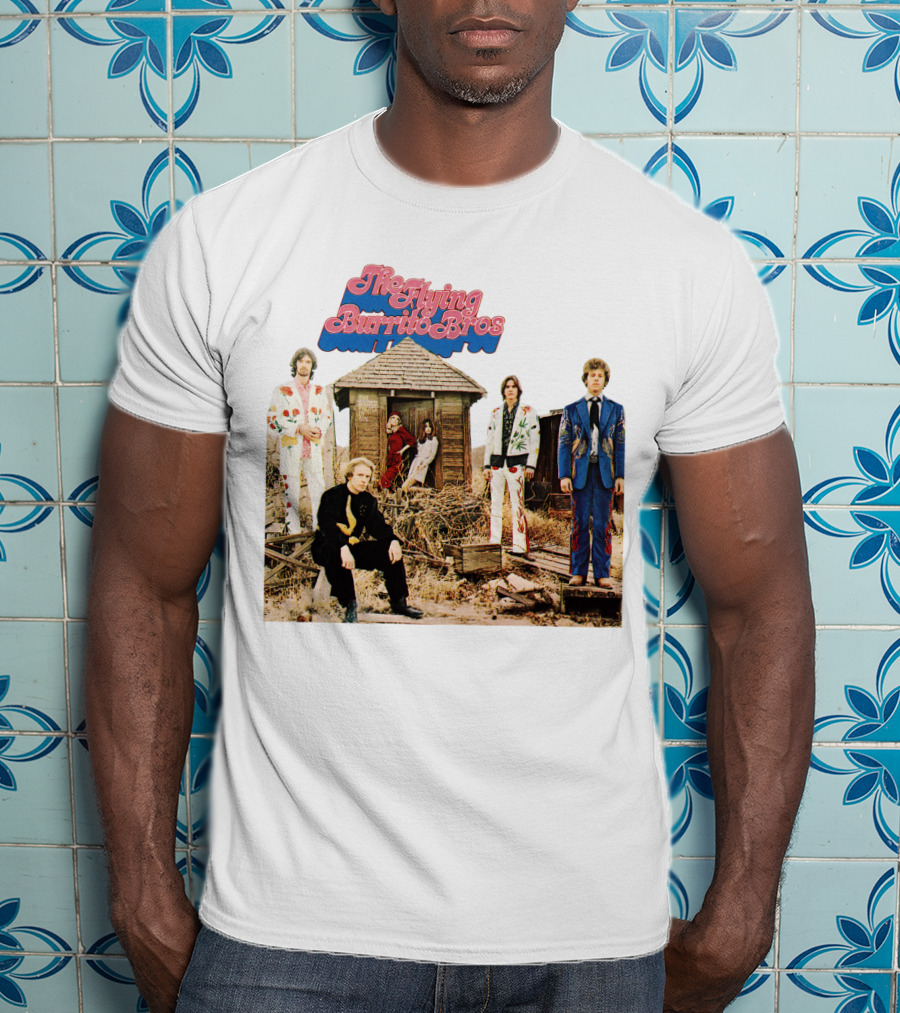 The Flying Burrito Bros The Gilded Palace Of Sin Album Cover Band Members In Colorful Suits T-Shirt