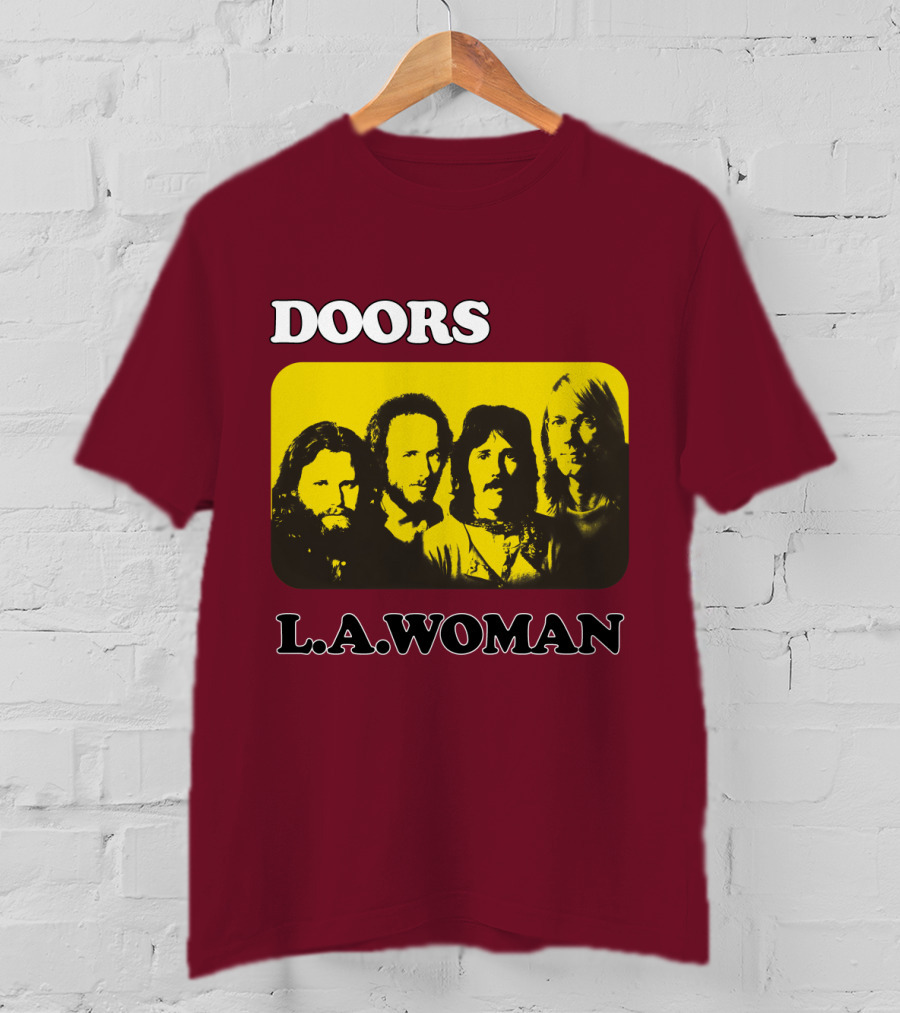 Doors L.A. Woman Album Yellow T-Shirt