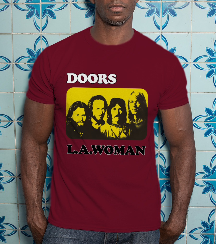 Doors L.A. Woman Album Yellow T-Shirt