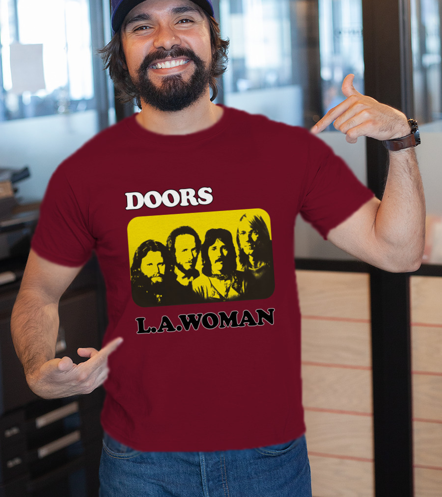 Doors L.A. Woman Album Yellow T-Shirt