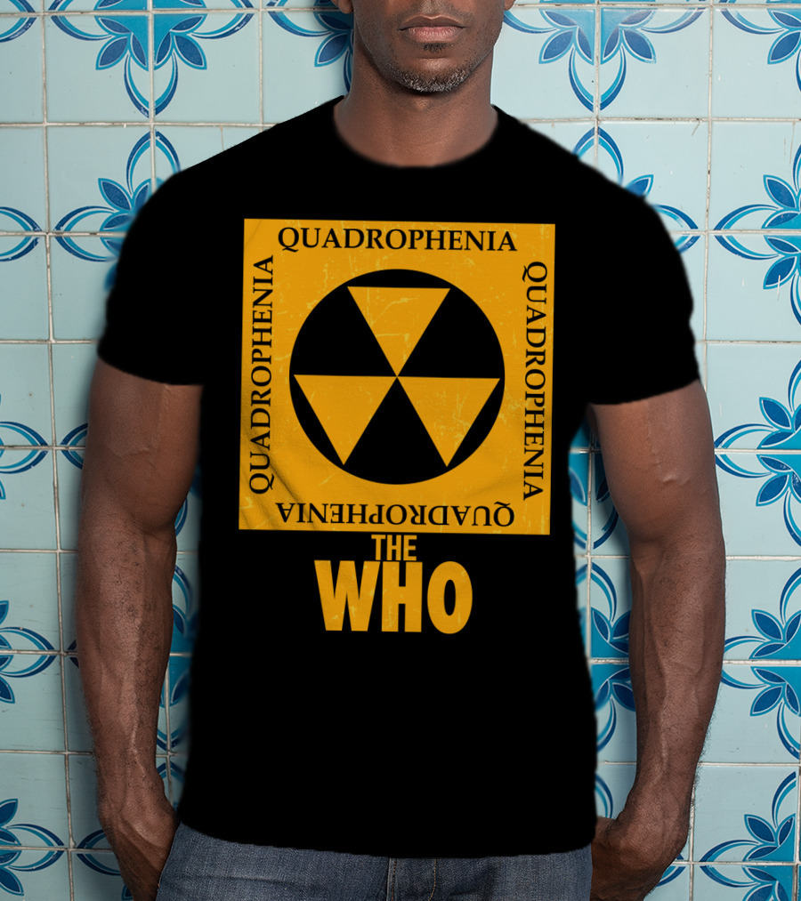 The Who Quadrophenia Yellow Radiation Symbol Square T-Shirt