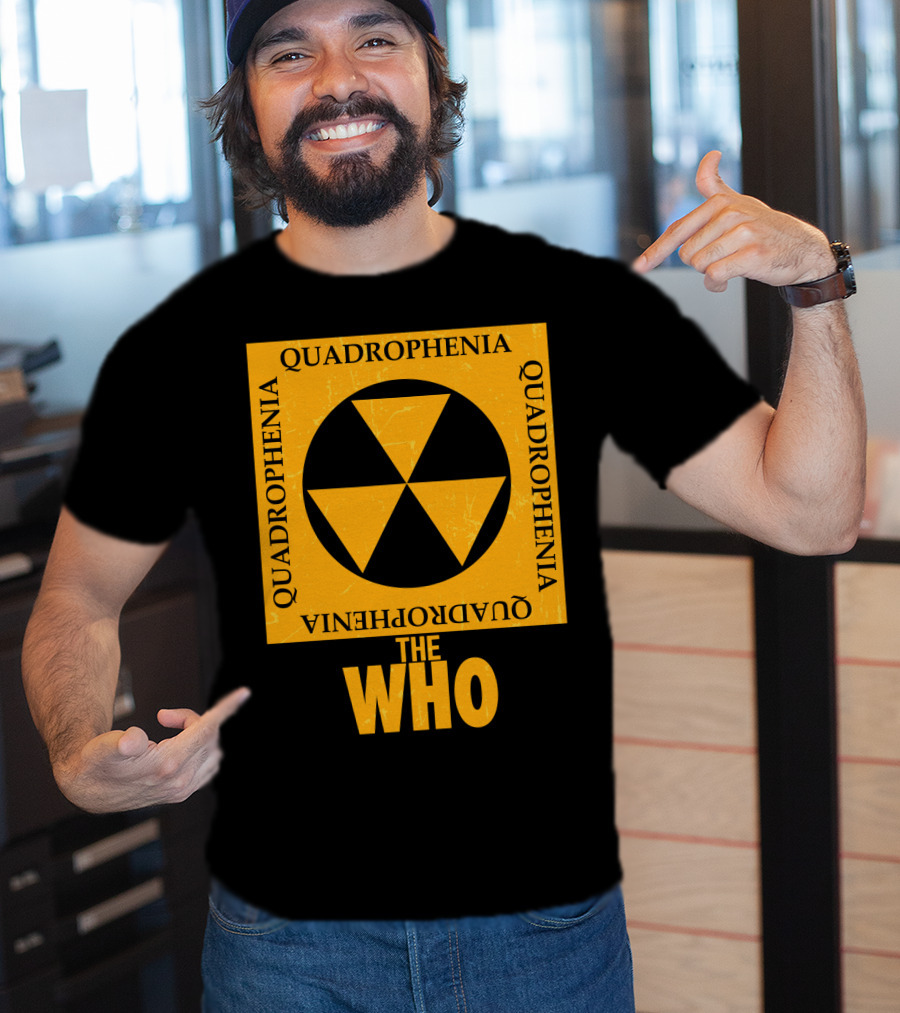 The Who Quadrophenia Yellow Radiation Symbol Square T-Shirt