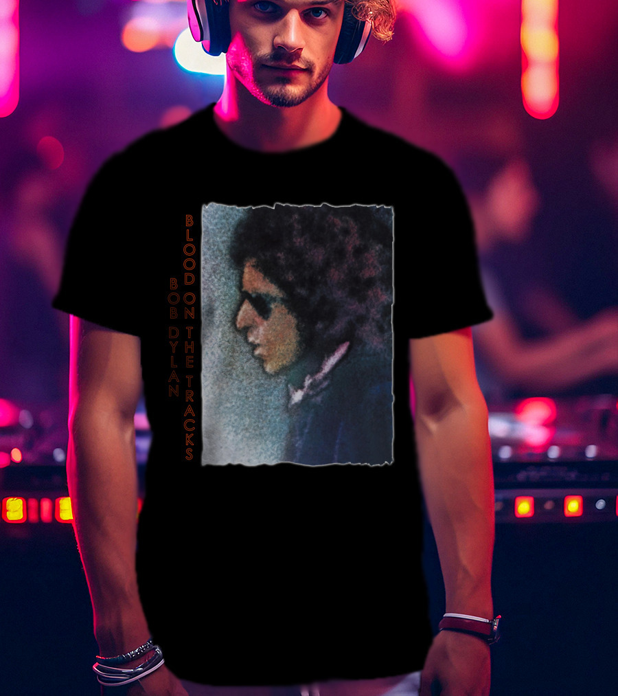 Bob Dylan Blood On The Tracks Album Cover T-Shirt
