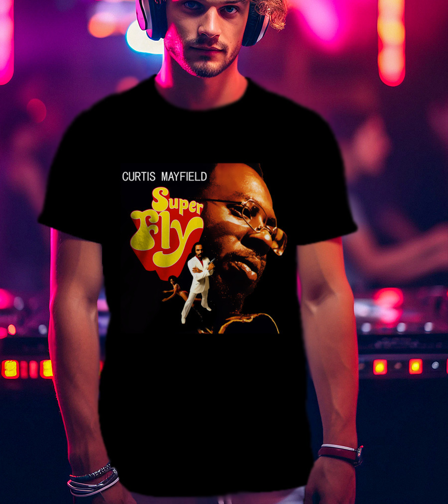 Curtis Mayfield Super Fly Classic Album Cover T-Shirt
