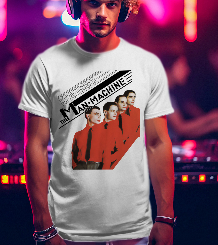 Kraftwerk The Man Machine Album Art Red Outfit Quartet T-Shirt
