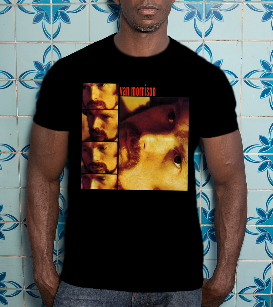 Van Morrison Moondance 1970 Album Cover Multiple Portraits T-Shirt