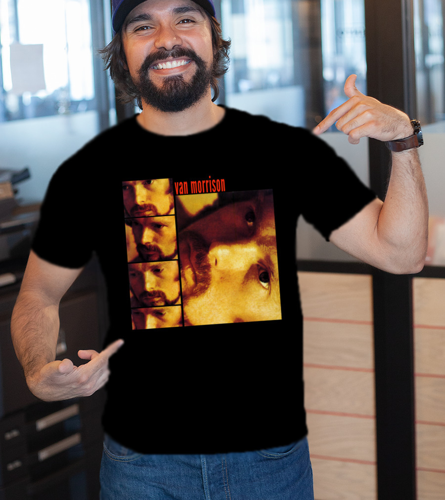 Van Morrison Moondance 1970 Album Cover Multiple Portraits T-Shirt