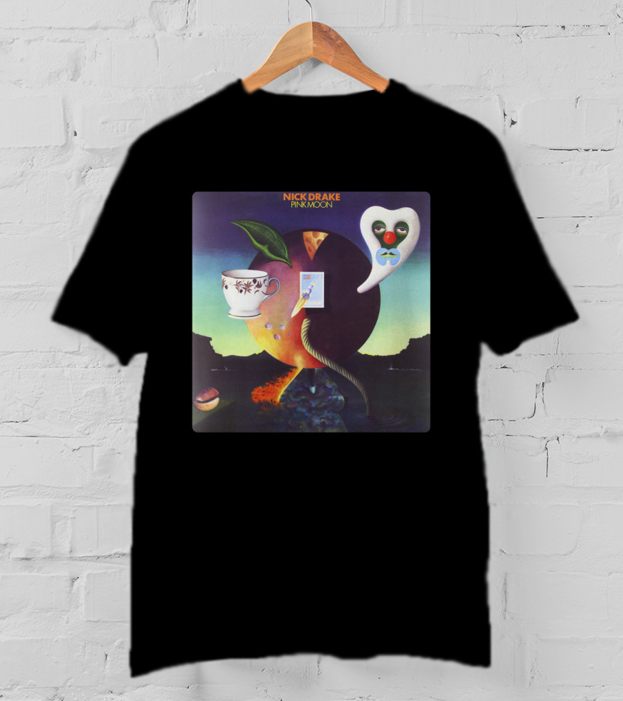 Nick Drake Pink Moon Album Cover Imagery Cup Heart Leaf Painting T-Shirt