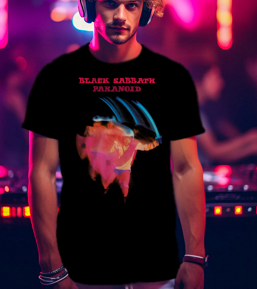 Black Sabbath Paranoid 1970 Album Cover T-Shirt