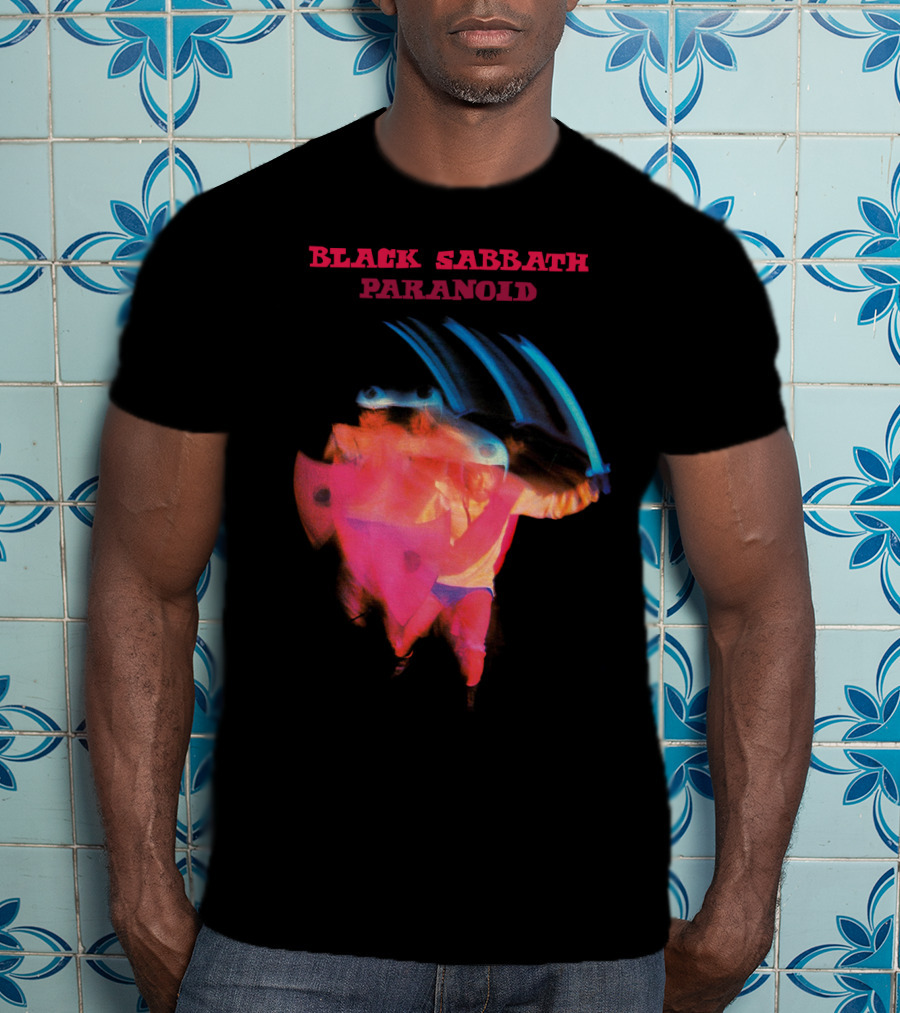 Black Sabbath Paranoid 1970 Album Cover T-Shirt