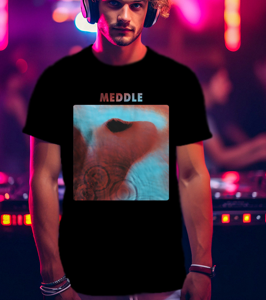 Meddle Pink Floyd 1971 Album Cover Art Ripples And Ear Theme T-Shirt