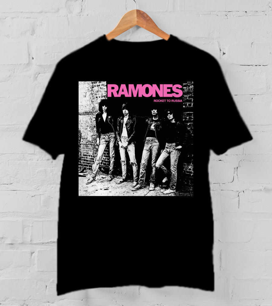 Ramones Rocket To Russia Band Photo Album Cover T-Shirt
