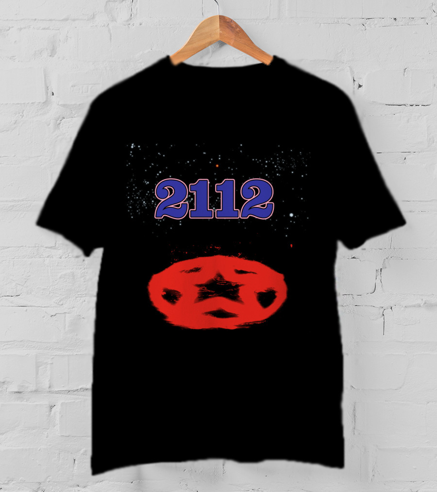 Rush 2112 Star Symbol With Cosmic Background T-Shirt