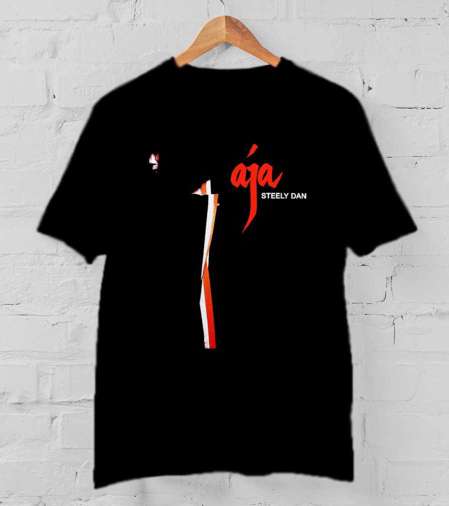 Steely Dan Aja Album Cover Red And White Abstract T-Shirt