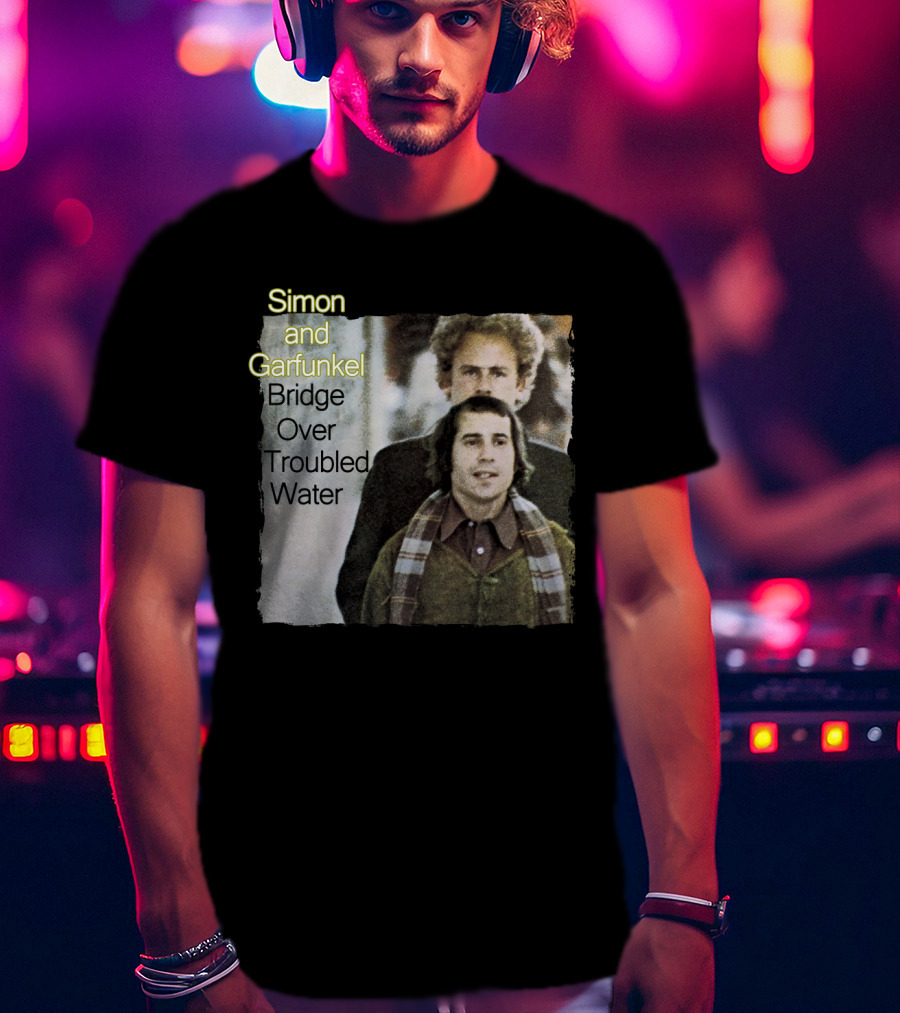 Simon And Garfunkel Bridge Over Troubled Water 1970 Album Cover T-Shirt