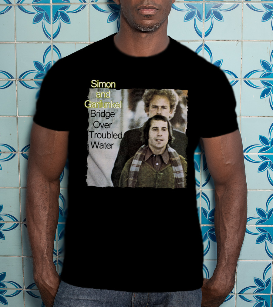 Simon And Garfunkel Bridge Over Troubled Water 1970 Album Cover T-Shirt