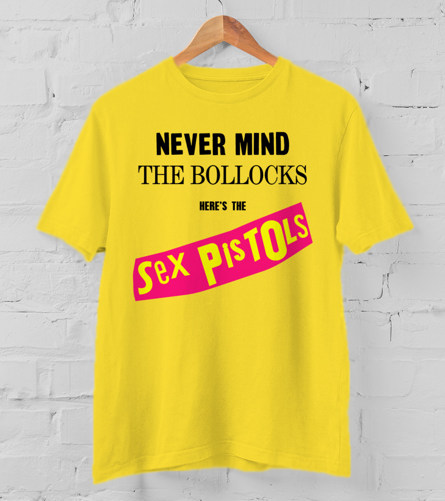 Never Mind The Bollocks Here's The Sex Pistols Classic Punk Rock Album Cover T-Shirt