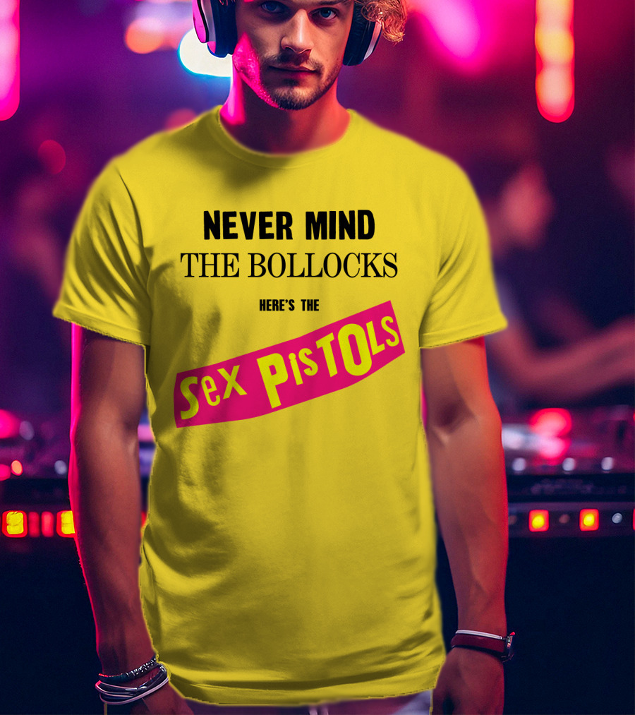 Never Mind The Bollocks Here's The Sex Pistols Classic Punk Rock Album Cover T-Shirt