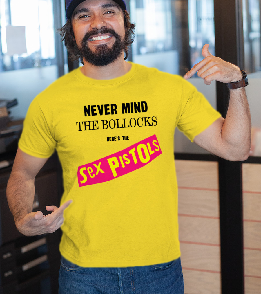 Never Mind The Bollocks Here's The Sex Pistols Classic Punk Rock Album Cover T-Shirt