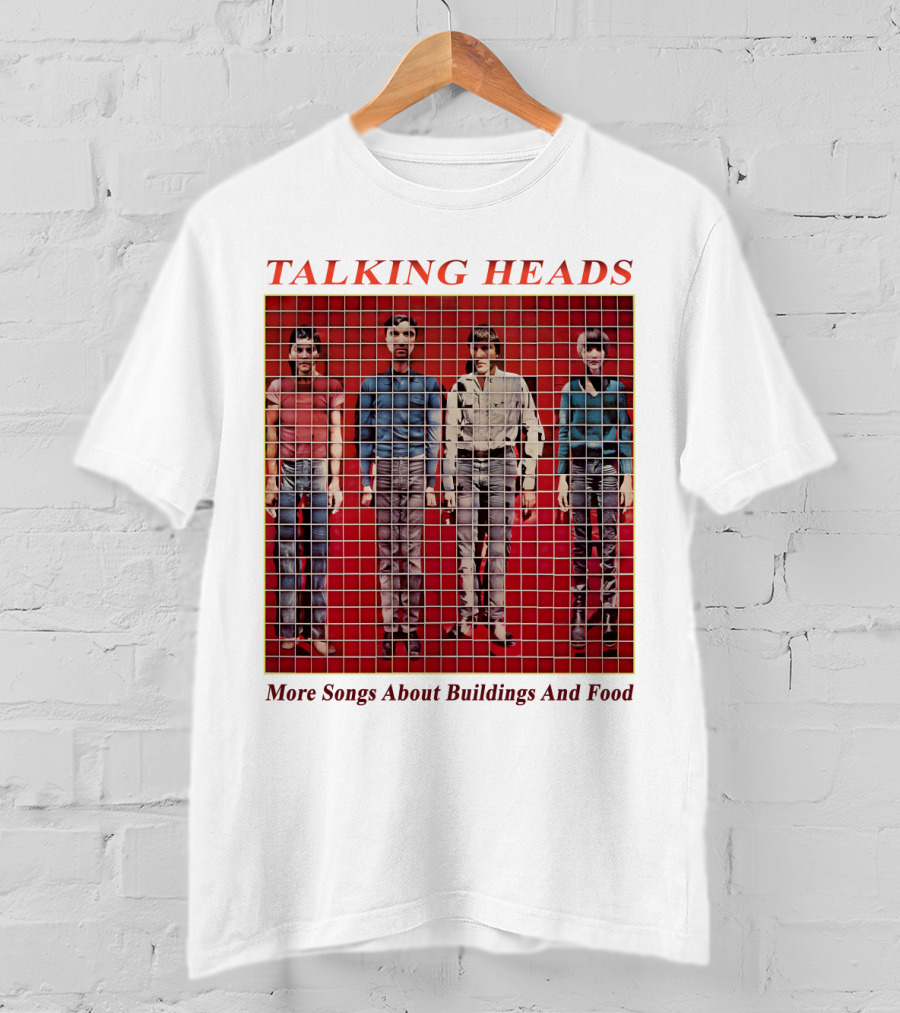 TALKING HEADS More Songs About Buildings And Food Album Cover With Grid T-Shirt