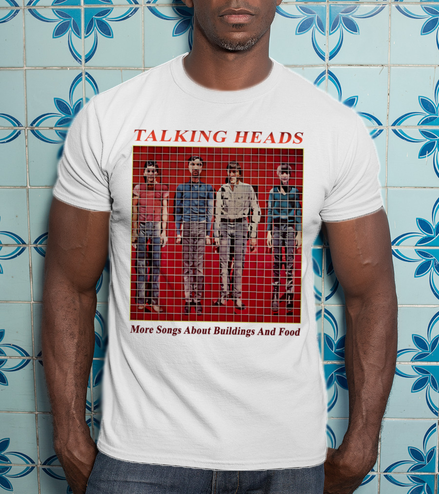 TALKING HEADS More Songs About Buildings And Food Album Cover With Grid T-Shirt