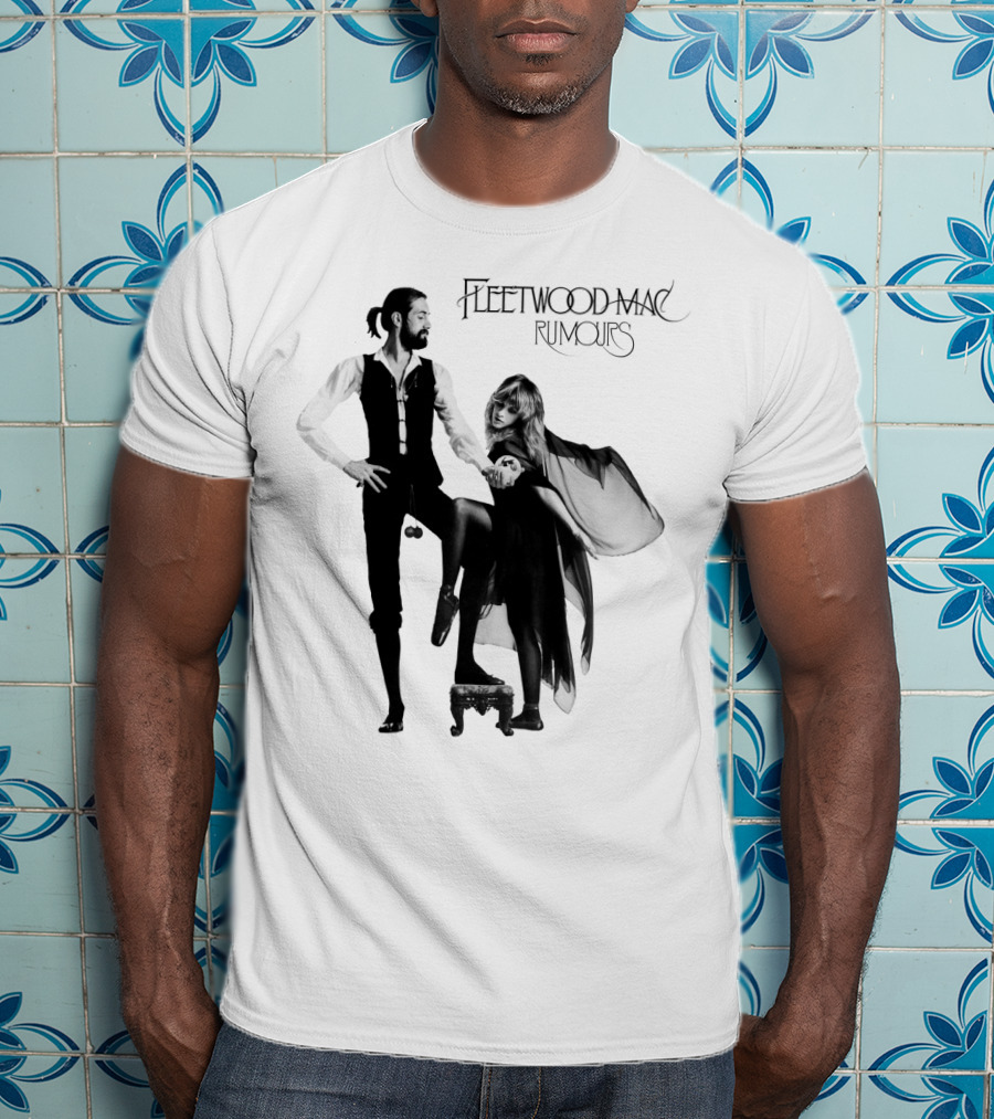 FLEETWOOD MAC RUMOURS Iconic Album Cover Black And White Nostalgia T-Shirt