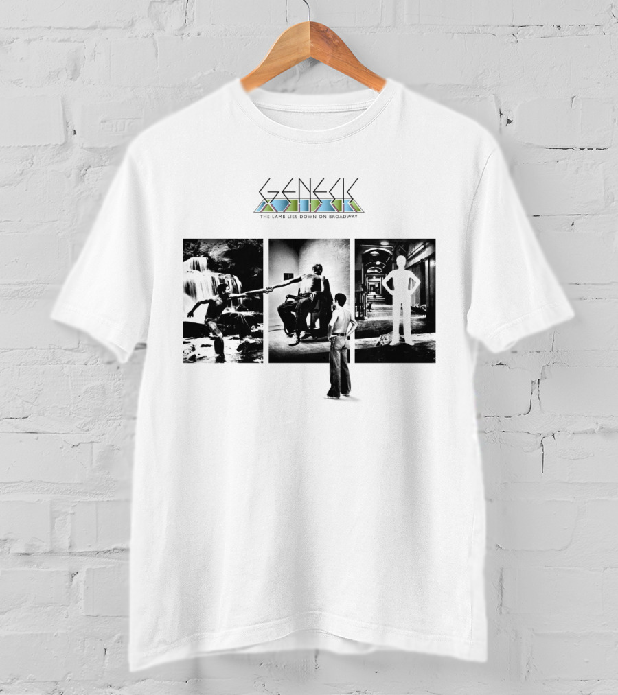 Genesis The Lamb Lies Down On Broadway Vintage Album Cover Montage T-Shirt