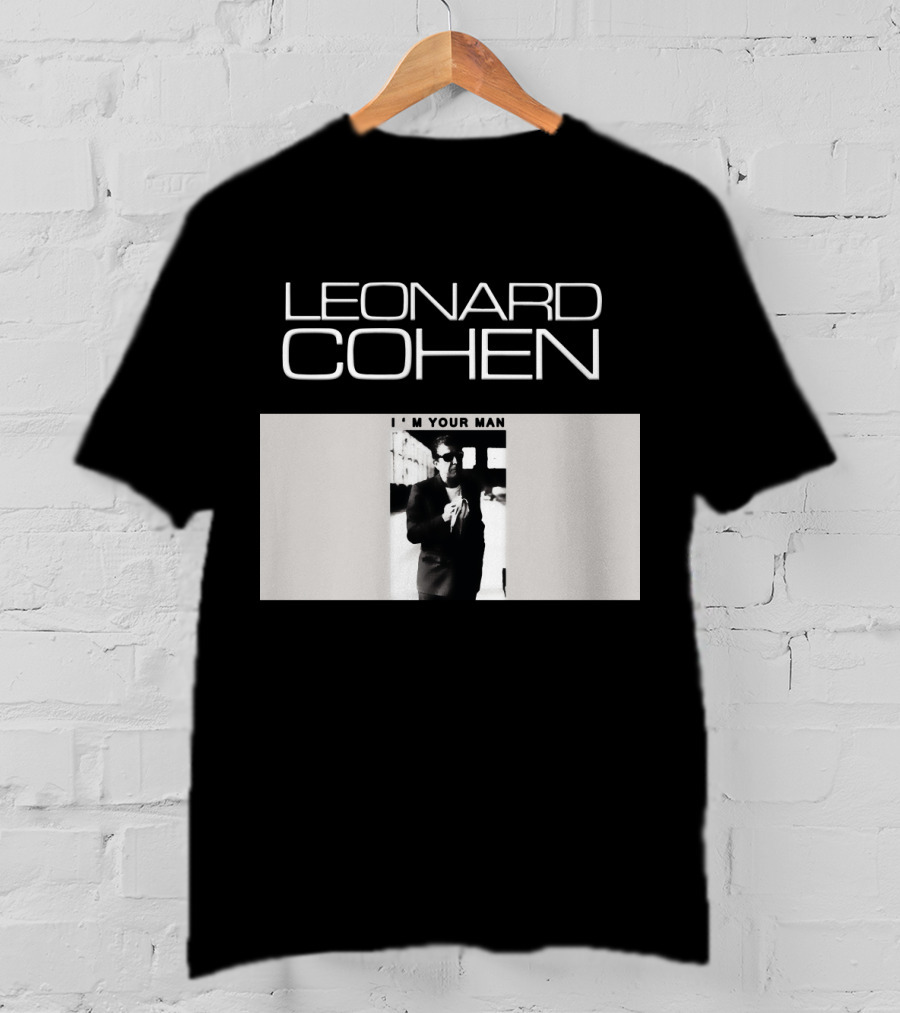 LEONARD COHEN I'M YOUR MAN Classic Monochrome T-Shirt