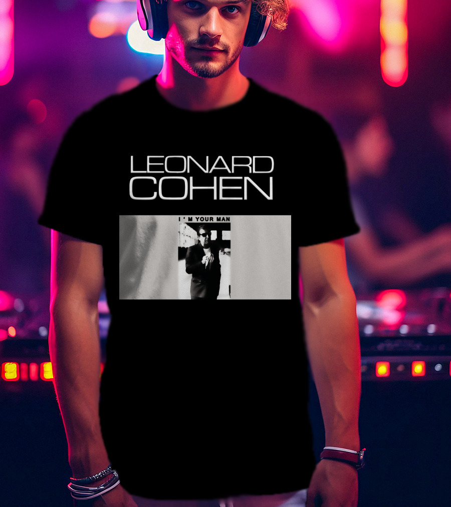 LEONARD COHEN I'M YOUR MAN Classic Monochrome T-Shirt