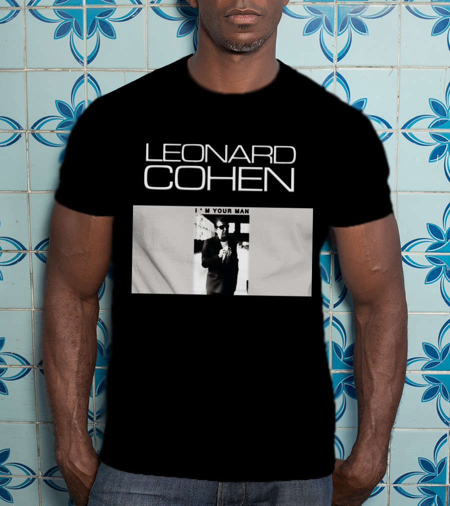 LEONARD COHEN I'M YOUR MAN Classic Monochrome T-Shirt
