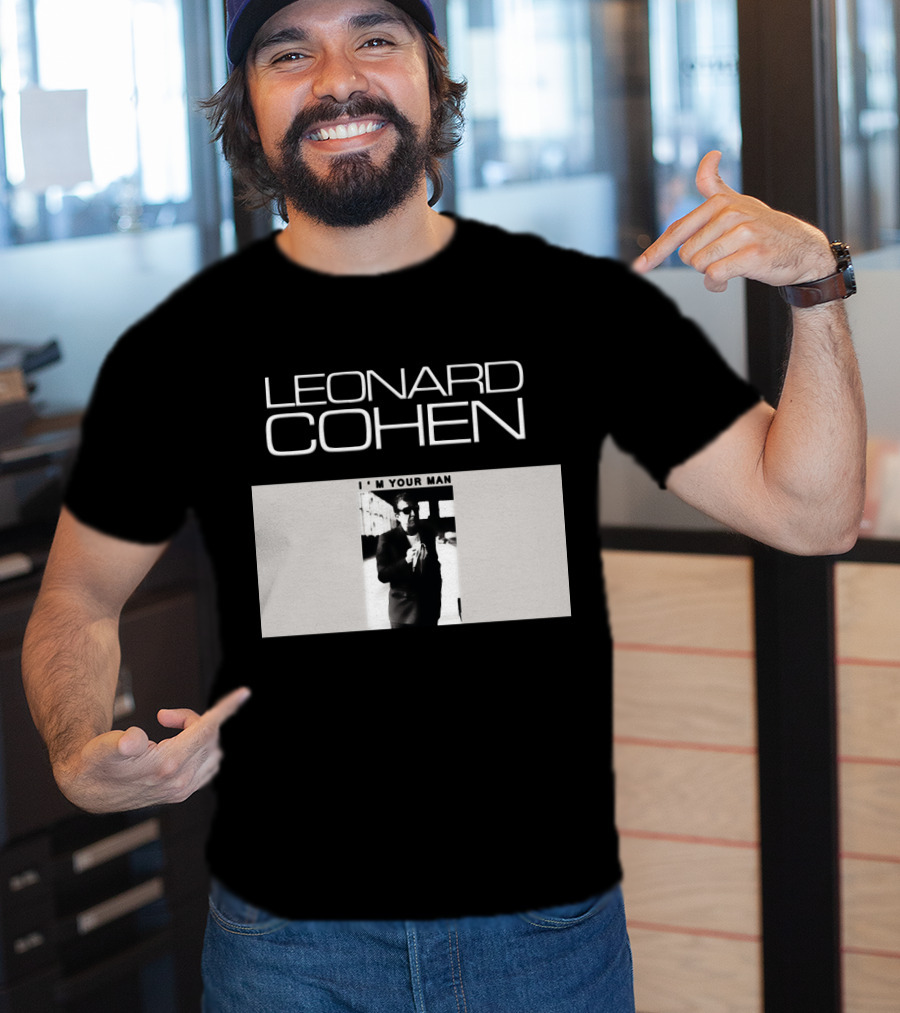 LEONARD COHEN I'M YOUR MAN Classic Monochrome T-Shirt