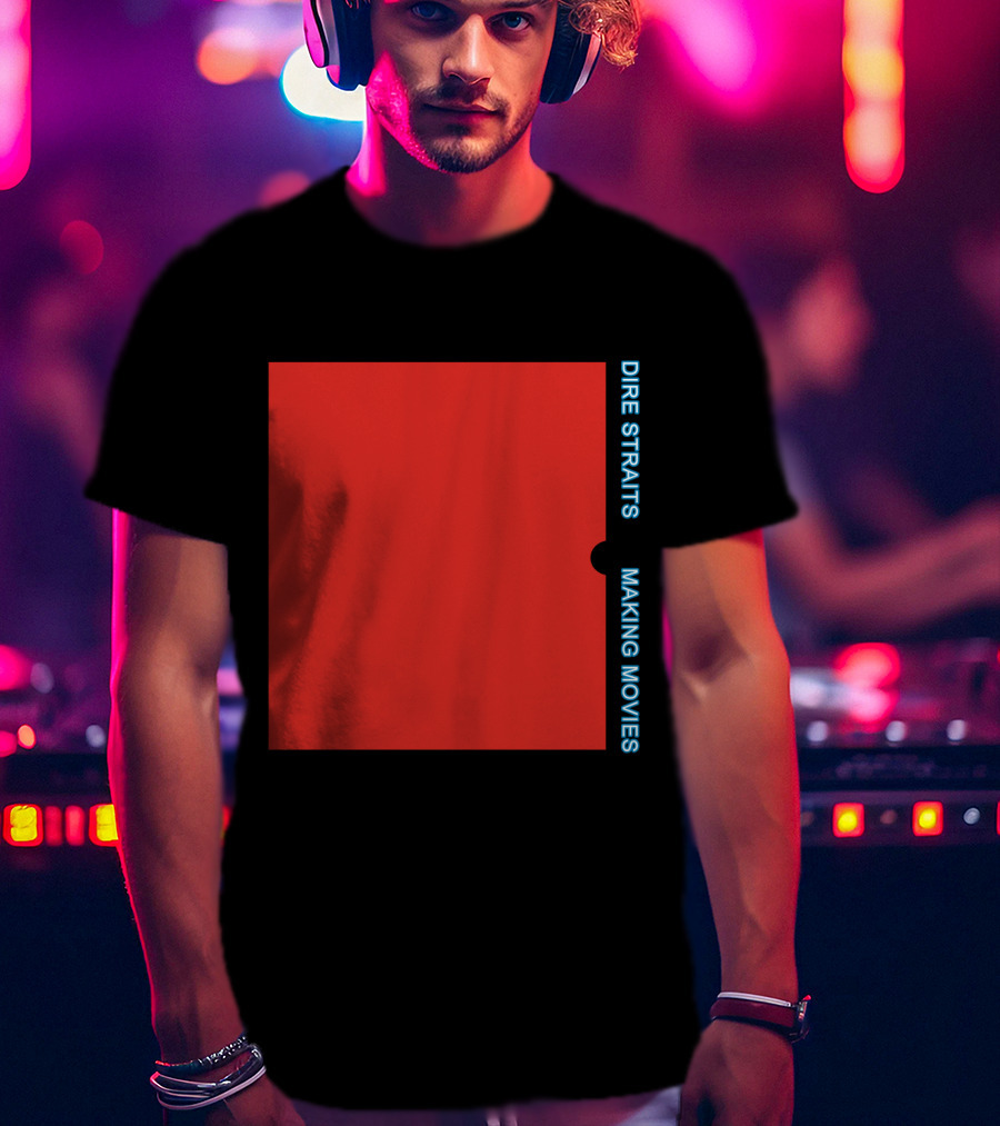 Dire Straits Making Movies Album Cover Red Rectangle T-Shirt